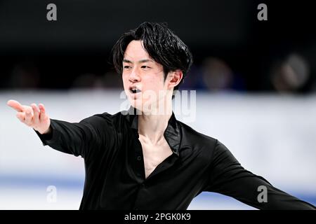 Saitama, Japan. 23. März 2023. SOTA YAMAMOTO (JPN) während des Men Short Program bei der ISU World Figure Skating Championships 2023 in der Saitama Super Arena am 23. März 2023 in Saitama, Japan. Kredit: Raniero Corbelletti/AFLO/Alamy Live News Stockfoto