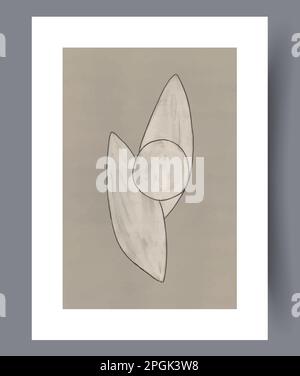 Minimalistischer Wandmotiv mit abstrakter Geometrie Stock Vektor
