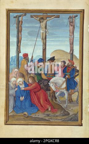 The Piercing of Christ's Side etwa 1525 - 1530 von Simon Bening Stockfoto