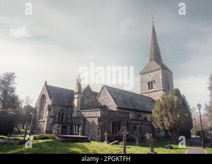 St. Nicholas Church in Chislehurst im Bezirk Bromley, Großbritannien. Stockfoto