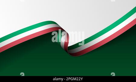 Hintergrund der italienischen Bandflagge. Auswirkungselement für die Verwendung, die Sie daraus machen möchten. Stock Vektor