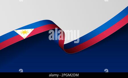 Hintergrund der philippinischen Bandflagge. Auswirkungselement für die Verwendung, die Sie daraus machen möchten. Stock Vektor