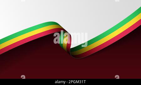 Hintergrund der malischen Bandflagge. Auswirkungselement für die Verwendung, die Sie daraus machen möchten. Stock Vektor