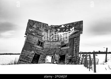 Altes Haus in Rudyard, Snowy Owl Capital of Michigan, Upper Peninsula, Michigan, USA [Keine Veröffentlichung von Eigentum; nur redaktionelle Lizenzierung] Stockfoto