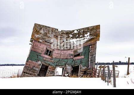 Altes Haus in Rudyard, Snowy Owl Capital of Michigan, Upper Peninsula, Michigan, USA [Keine Veröffentlichung von Eigentum; nur redaktionelle Lizenzierung] Stockfoto