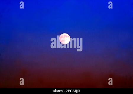 Vollmond am Himmel Stockfoto