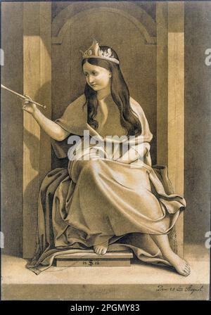 Schnorr von Carolsfeld Julius - Maria Heller als König Salomon - Deutsche Schule - 19. Jahrhundert - Schnorr von Carolsfeld Julius - Maria Heller als KÃ¶nig Salomo - Deutsche Schule - 19. Jahrhundert Stockfoto