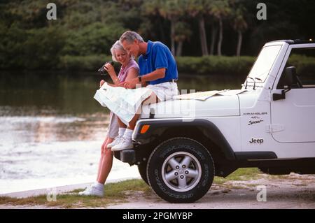 Älteres Paar im Urlaub Stockfoto