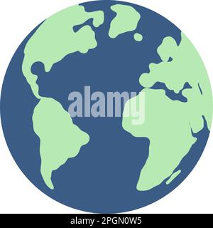 Symbol für den Planeten Erde. Vektordarstellung des Planetenplaneten Erde für Webdesign, Banner, Infografik Stock Vektor