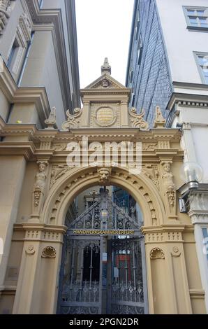 Erfurt, Deutschland, Gebäude der Thüringer Handwerkskammer Stockfoto