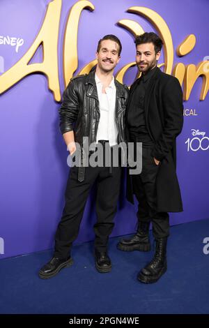 Madrid. Spanien. 20230323, Agoney besucht das Musical „Aladdin“ Premiere im Coliseum Theatre am 23. März 2023 in Madrid, Spanien Stockfoto