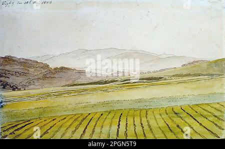 Friedrich Caspar David - Böhmische Landschaft - Deutsche Schule - 19. Und Anfang des 20. Jahrhunderts - Friedrich Caspar David - Böhmische Landschaft - Deutsche Schule - 19. Und Anfang des 20. Jahrhunderts Stockfoto