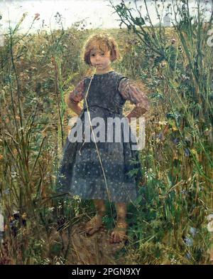 Uhde Fritz von - Heideprinzesschen - Deutsche Schule - 19. Jahrhundert - Uhde Fritz von - Heideprinzesschen - Deutsche Schule - 19. Jahrhundert Stockfoto