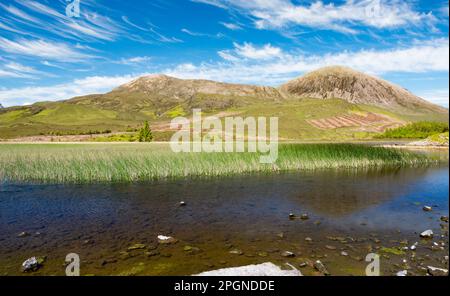 Scotland Isle of Skye Red Cullins von Loch Cill Chriosd Stockfoto