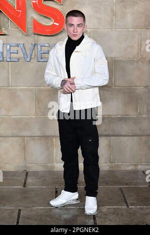 London, Großbritannien. 23. März 2023. 23. März 2023, London, Großbritannien. ArrDee kommt auf der britischen Premiere von Dungeons & Dragons: Honour Better Thieves, Cineworld Leicester Square, London. Kredit: Doug Peters/Alamy Live News Stockfoto