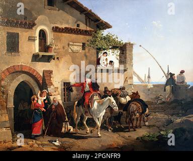 Hess Peter von - Abschied von der Jugendherberge - Deutsche Schule - 19. Und Anfang des 20. Jahrhunderts - Hess Peter von - Abschied von der Jugendherberge - Deutsche Schule - 19. Und Anfang des 20. Jahrhunderts Stockfoto