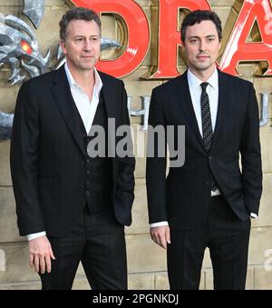 John Francis Daley nimmt an der britischen Premiere von Dungeons & Dragons: Honor among Thieves, London, Großbritannien Teil. Foto aufgenommen am 23. März 2023. Kredit: Siehe Li/Picture Capital/Alamy Live News Stockfoto