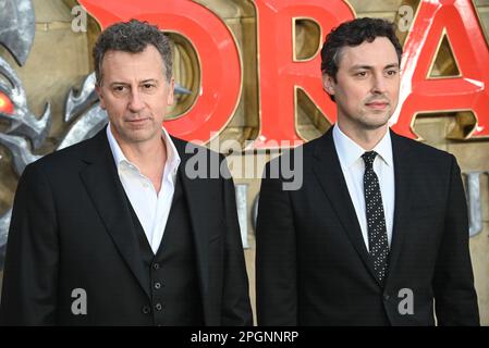 John Francis Daley nimmt an der britischen Premiere von Dungeons & Dragons: Honor among Thieves, London, Großbritannien Teil. Foto aufgenommen am 23. März 2023. Kredit: Siehe Li/Picture Capital/Alamy Live News Stockfoto