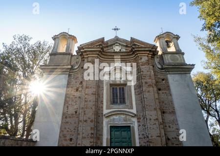 Italien, Latium, Sutri, Fassade der Kirche Chiesa di Santa Maria del Monte Stockfoto
