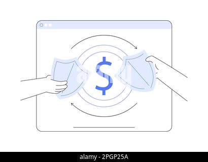 Peer-to-Peer Versicherung abstrakte Konzept Vektor Illustration. Stock Vektor