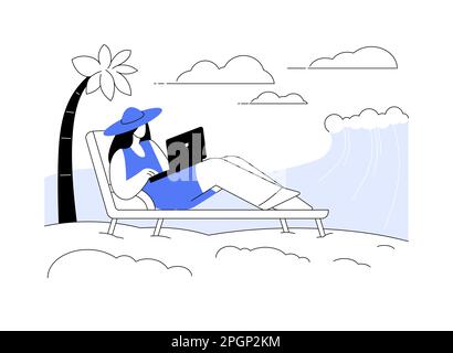 Abstraktes Konzept-Vektor-Bild herunterschalten. Stock Vektor