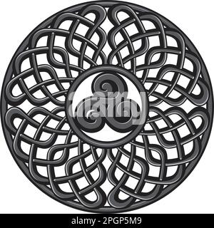 Dreifache Spirale, alte keltische Symbol Stock Vektor