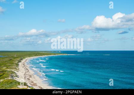 Blick auf die wunderschöne Küste der Insel Cozumel Stockfoto