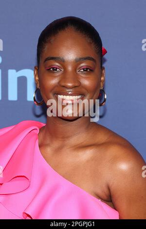 New York, New York, USA. 23. März 2023. Halle Bus bei Ankunft für DIE POWER Series Premiere, DGA New York Theater, New York, NY 23. März 2023. Kredit: Manoli Figetakis/Everett Collection/Alamy Live News Stockfoto