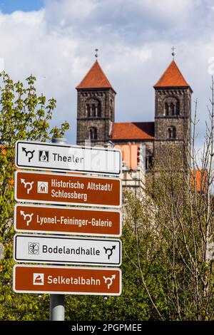 Bilder aus Quedlinburg in der zum Weltkulturerbe gehörenden Stadt Harz Stockfoto