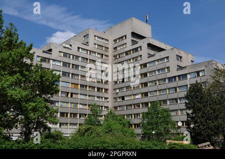 Vorgefertigte Wohnsiedlung, Hafenplatz, Kreuzberg, Berlin, Deutschland Stockfoto