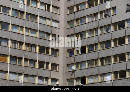 Vorgefertigte Wohnsiedlung, Hafenplatz, Kreuzberg, Berlin, Deutschland Stockfoto