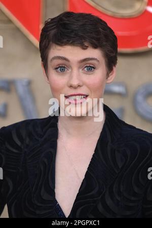 London, Großbritannien. 23. März 2023. Sophia Lillis at the Dungeons & Dragons Honour among Thieves UK Premiere, am 23. März 2023 in London, Großbritannien. Foto: Stuart Hardy/ABACAPRESS.COM Kredit: Abaca Press/Alamy Live News Stockfoto