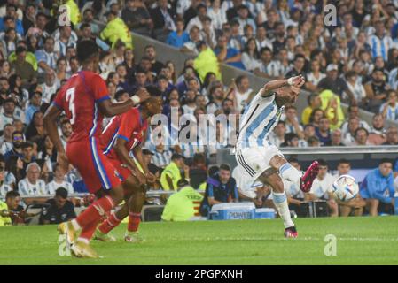 Buenos Aires, Argentinien. 23. März 2023. Argentinien x Panama während der Friendly am 23. März 2023 im Mas Monumental Stadium in der Stadt Buenos Aires, Argentinien. Kredit: Gabriel Sotelo/FotoArena/Alamy Live News Stockfoto