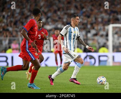 23. März 2023: Belgrano, Buenos Aires, Argentinien: International Football Friendly, Argentinien gegen Panama: &#XC1;ngel Di Mar&#xed;A von Argentinien Stockfoto