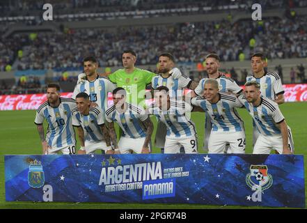 23. März 2023: Belgrano, Buenos Aires, Argentinien: International Football Friendly, Argentinien gegen Panama: Startschuss für Argentinien Stockfoto