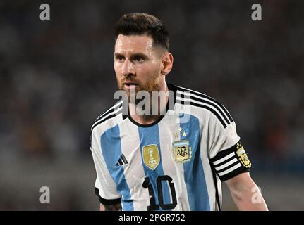 23. März 2023: Belgrano, Buenos Aires, Argentinien: International Football Friendly, Argentinien gegen Panama: Lionel Messi von Argentinien Stockfoto