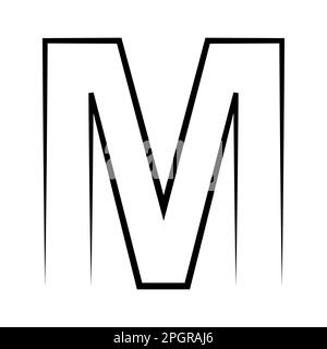 Logo Buchstabe m Symbol Achse Buchstabe Logo Logo m Emblem Stock Vektor