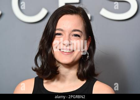 London, Großbritannien. 23. März 2023. Celine Buckens nimmt an einer Vorführung der Nachfolgesaison 4 im British Museum in London Teil. Foto: Donnerstag, 23. März 2023. Der Bildausdruck sollte lauten: Credits: Matt Crossick/Alamy Live News Stockfoto