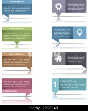 Satz Sprechblasen mit Reflexion für Ihren Text, Vektor-EPS10-Abbildung Stock Vektor