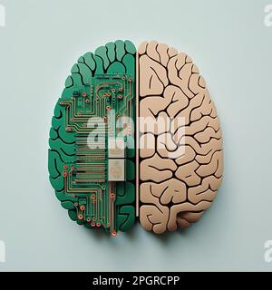 Synapse des Lebens und künstliche Intelligenz Stockfoto