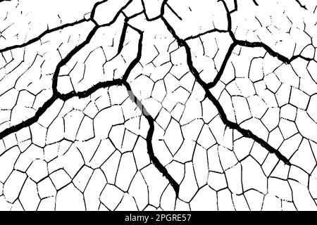 Schäden durch Naturkatastrophen, Erdbeben oder Dürre. Spalten, Risse und schwarze Löcher in der Wand oder am Boden.Katastrophe nach dem Krieg. Stock Vektor