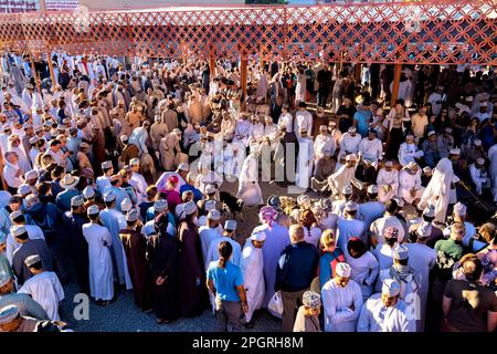 Szenen vom Freitagsziegenmarkt, Nizwa, Oman Stockfoto