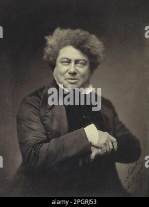 Alexander Dumas père (1802-1870) 1855 von Nadar Stockfoto