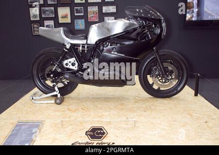 Tokio, Japan. 24. März 2023. Royal Enfield, 24. März 2023 - Tokyo Motorcycle Show 50. Jubiläum im Tokyo Big Sight in Tokio, Japan. Kredit: Michael Steinebach/AFLO/Alamy Live News Stockfoto