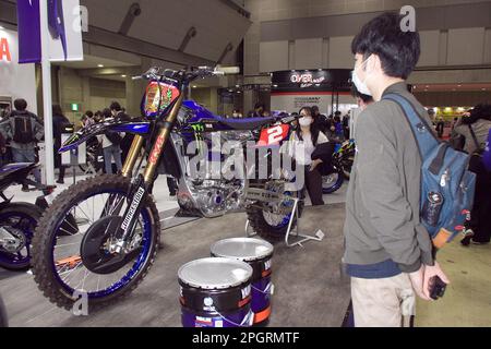 Tokio, Japan. 24. März 2023. Yamaha, 24. März 2023 - Tokyo Motorcycle Show 50. Jubiläum im Tokyo Big Sight in Tokio, Japan. Kredit: Michael Steinebach/AFLO/Alamy Live News Stockfoto