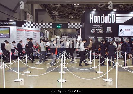 Tokio, Japan. 24. März 2023. Honda, 24. März 2023 - Tokyo Motorcycle Show 50. Jubiläum im Tokyo Big Sight in Tokio, Japan. Kredit: Michael Steinebach/AFLO/Alamy Live News Stockfoto