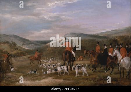 Die Berkeley-Jagd, 1842: Das Treffen 1842 von Francis Calcraft Turner Stockfoto