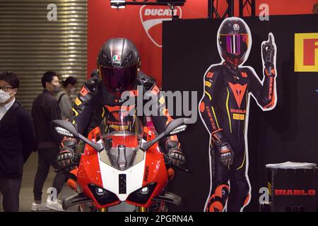 Tokio, Japan. 24. März 2023. Ducati, 24. März 2023 - Tokyo Motorcycle Show 50. Jubiläum im Tokyo Big Sight in Tokio, Japan. Kredit: Michael Steinebach/AFLO/Alamy Live News Stockfoto