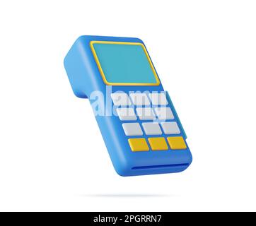 3D Zahlungsterminal Stock Vektor