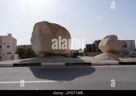 Schwimmender Felsen in Al Hasa, Al Hofuf Saudi-Arabien Stockfoto